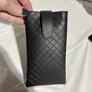 Bottega Veneta Tan Interior Label glasses case